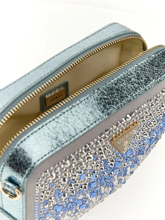 GUESS Handbags Sofia Crystal Mini Crossbody Pink 8211 Women