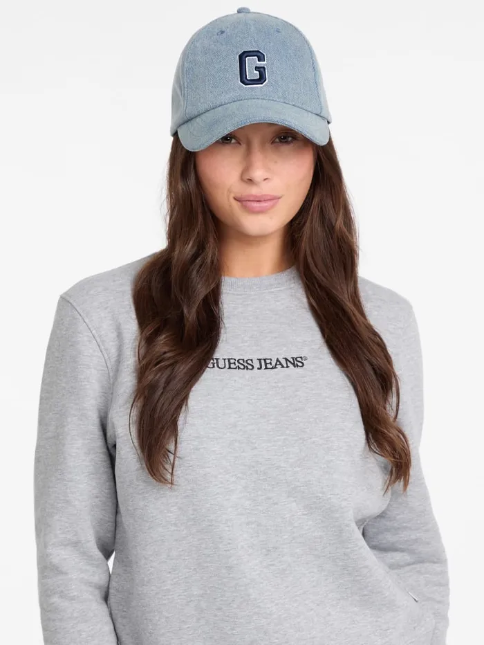 GUESS Hats and Scarves Eco Twill Trucker Hat White 8211 Women