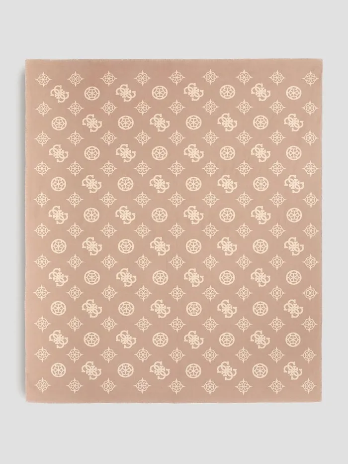 GUESS Home Fleece Peony Blanket Beige 8211 Women