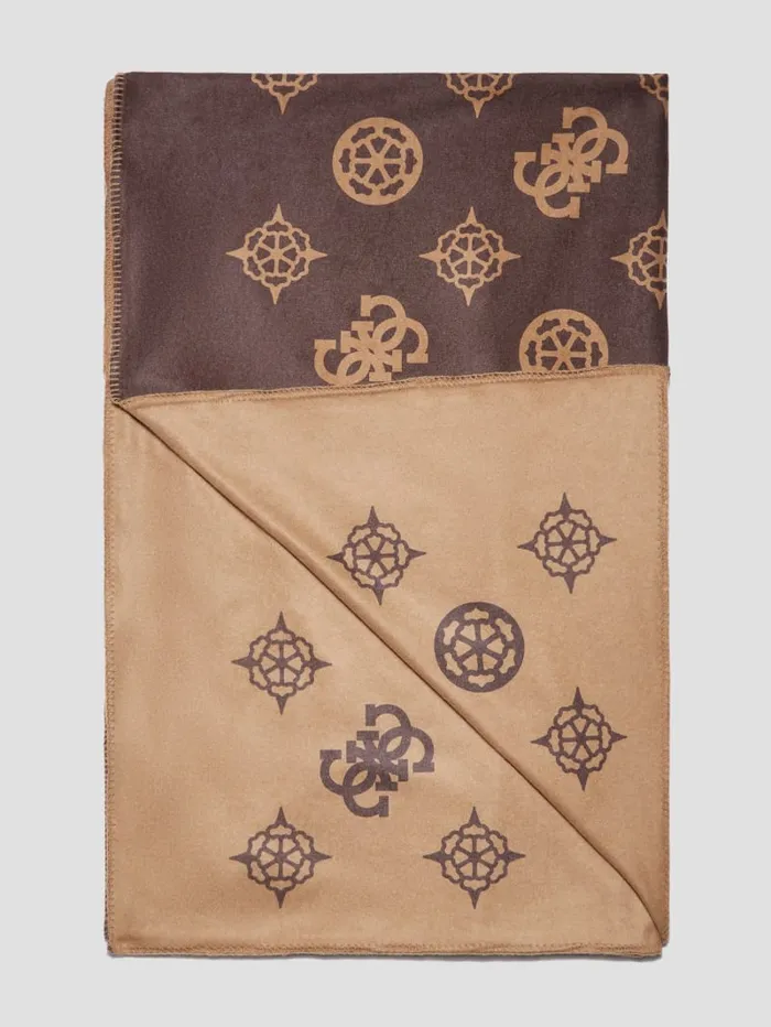GUESS Home Fleece Peony Blanket Beige 8211 Women