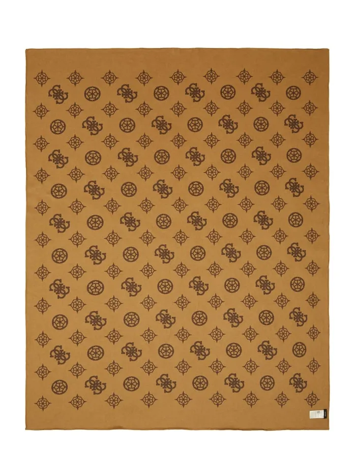 GUESS Home Fleece Peony Blanket Beige 8211 Women