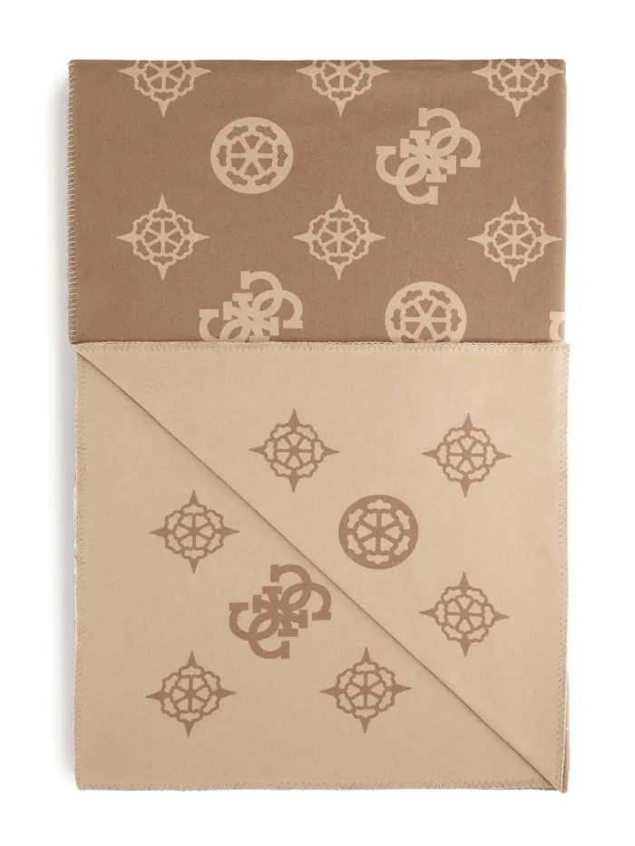 GUESS Home Fleece Peony Blanket Beige 8211 Women