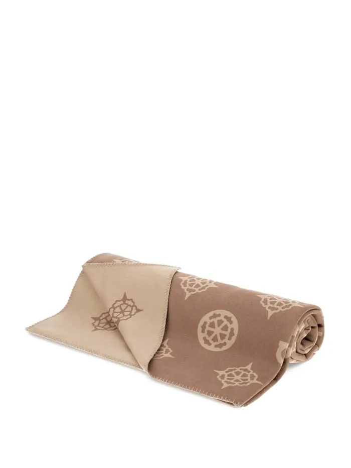GUESS Home Fleece Peony Blanket Beige 8211 Women