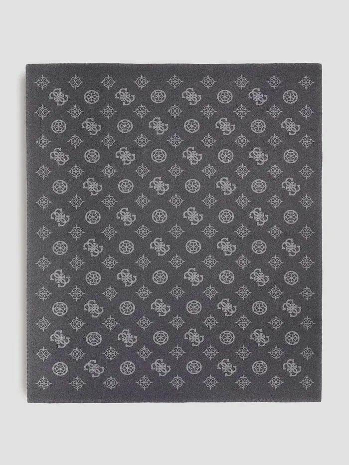 GUESS Home Fleece Peony Blanket Black 8211 Women