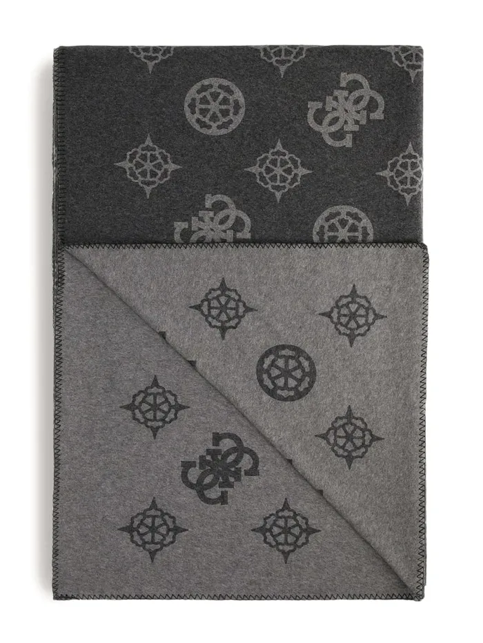 GUESS Home Fleece Peony Blanket Black 8211 Women