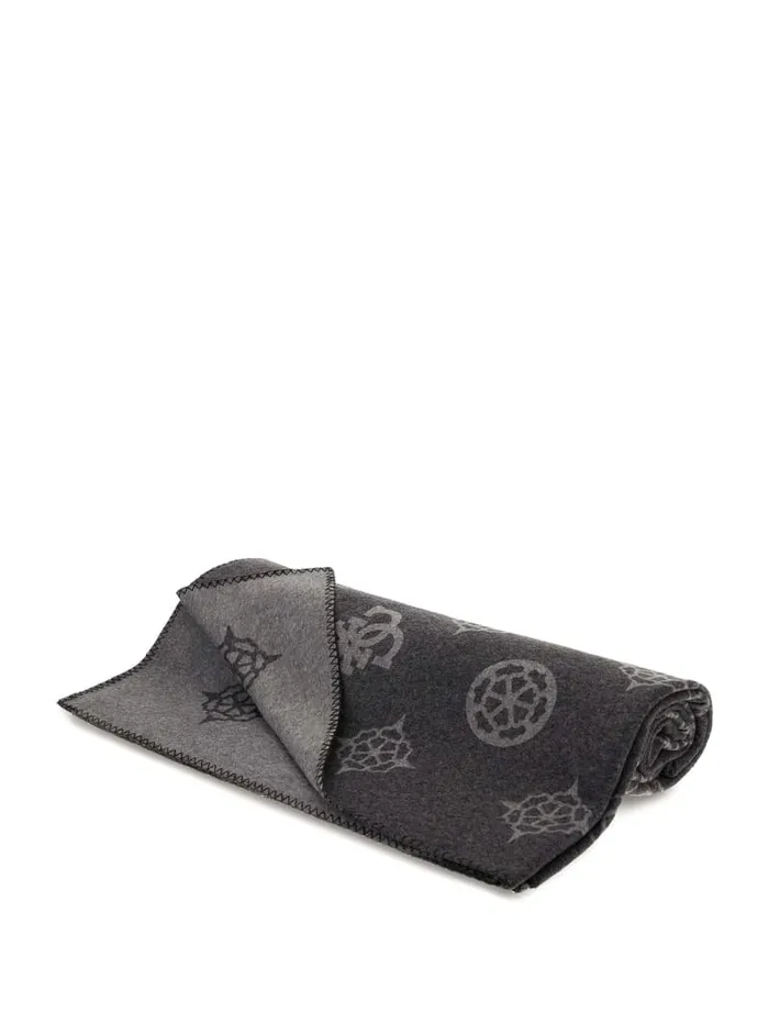 GUESS Home Fleece Peony Blanket Black 8211 Women