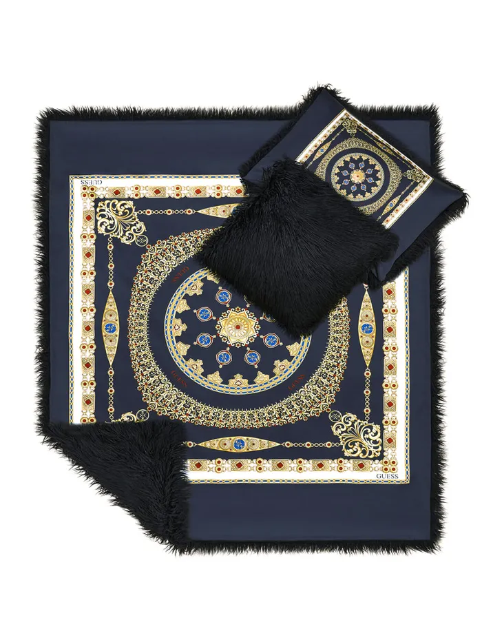 GUESS Home Helma FauxFur Pillow Black 8211 Women