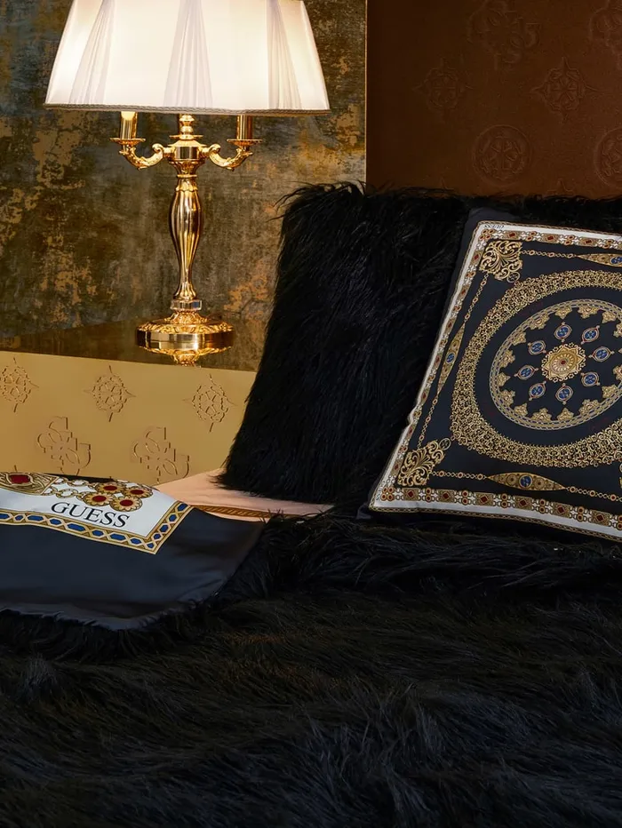 GUESS Home Helma FauxFur Pillow Black 8211 Women