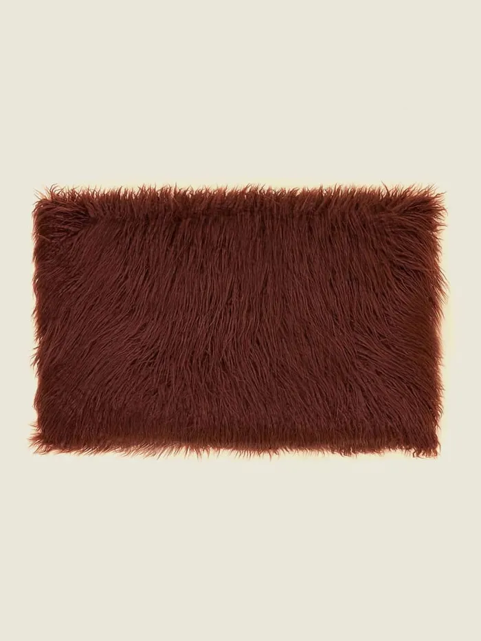 GUESS Home Helma Rectangular FauxFur Pillow Black 8211 Women