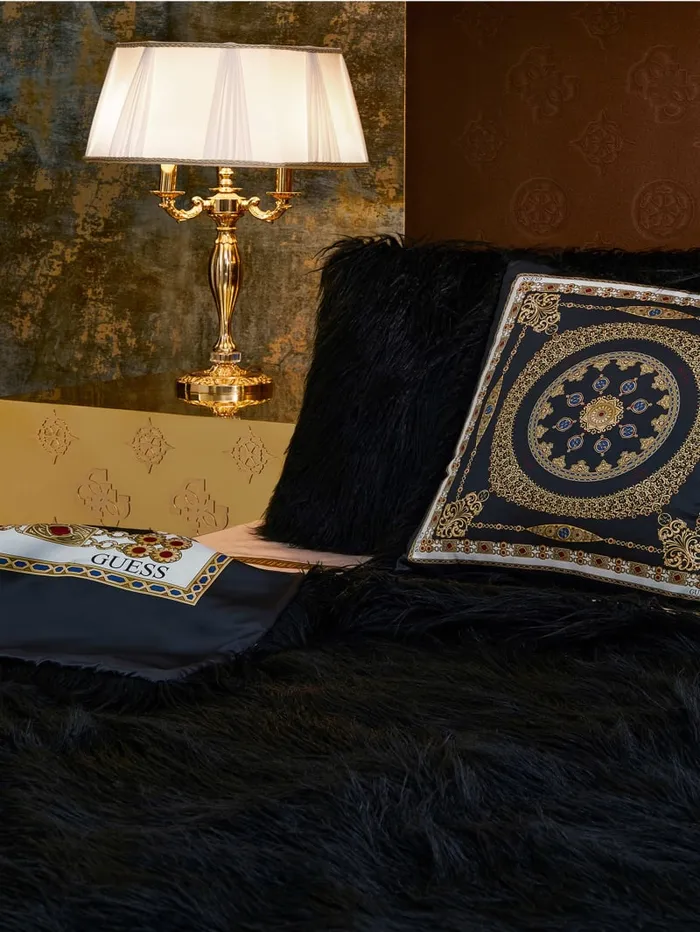GUESS Home Helma Rectangular FauxFur Pillow Black 8211 Women