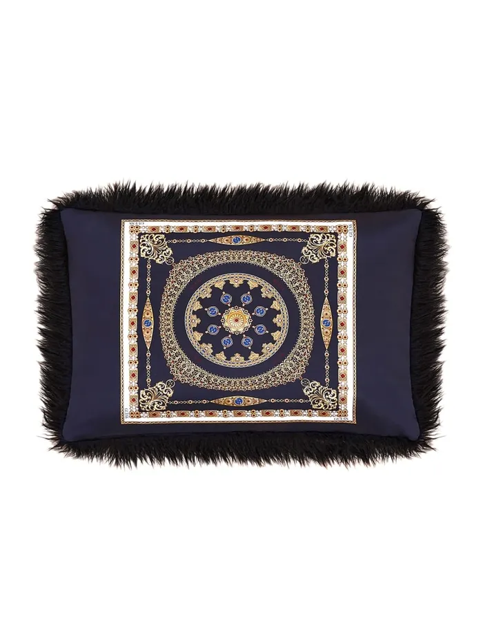 GUESS Home Helma Rectangular FauxFur Pillow Black 8211 Women