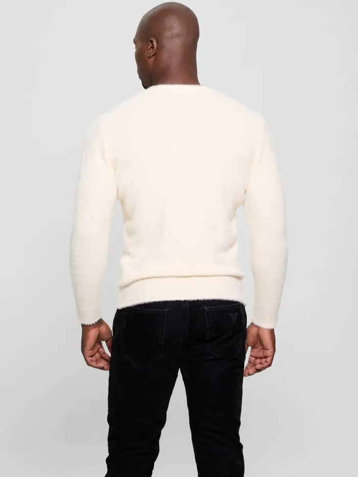 GUESS Hoodies and Sweaters Eddy Gothic Logo Sweater White 8211 Men