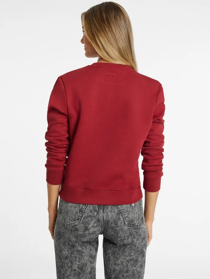 GUESS Hoodies and Sweaters Embroidered Logo Sweatshirt Green 8211 Women