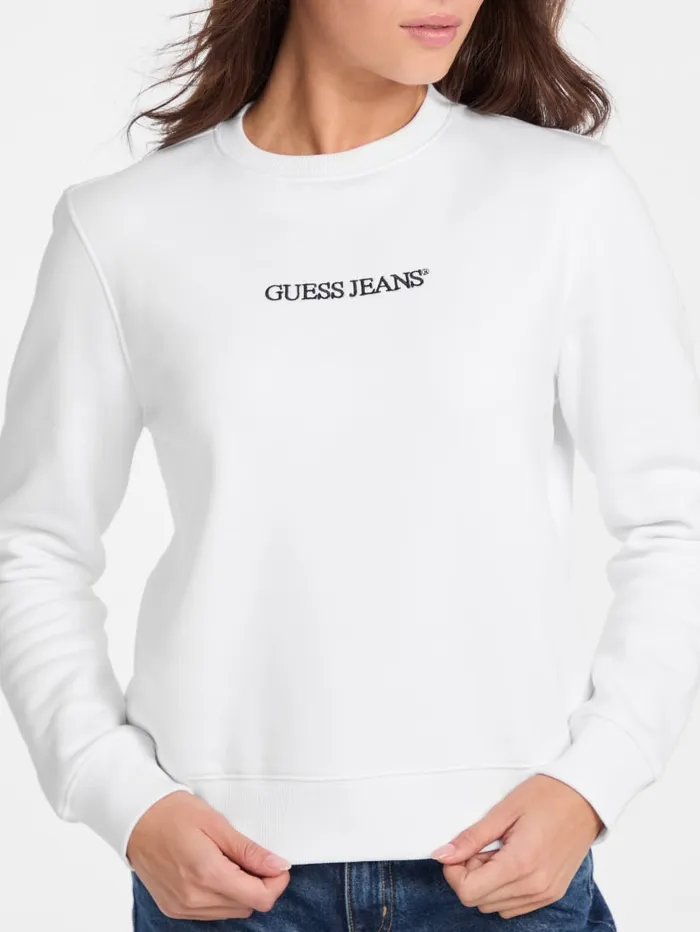 GUESS Hoodies and Sweaters Embroidered Logo Sweatshirt Green 8211 Women