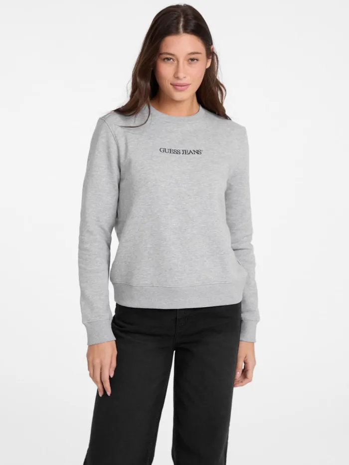 GUESS Hoodies and Sweaters Embroidered Logo Sweatshirt Green 8211 Women