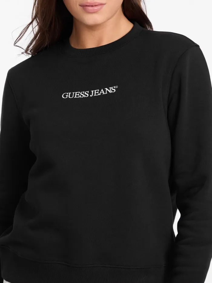 GUESS Hoodies and Sweaters Embroidered Logo Sweatshirt Green 8211 Women