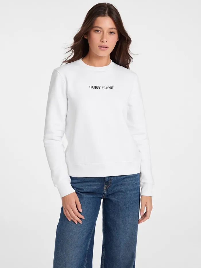 GUESS Hoodies and Sweaters Embroidered Logo Sweatshirt Green 8211 Women