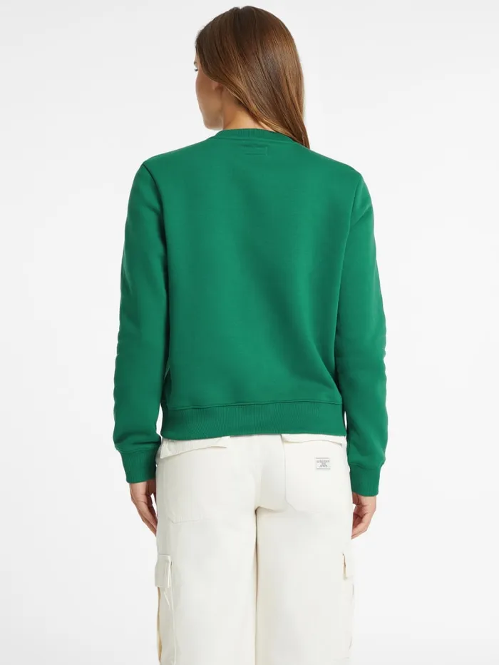 GUESS Hoodies and Sweaters Embroidered Logo Sweatshirt Green 8211 Women