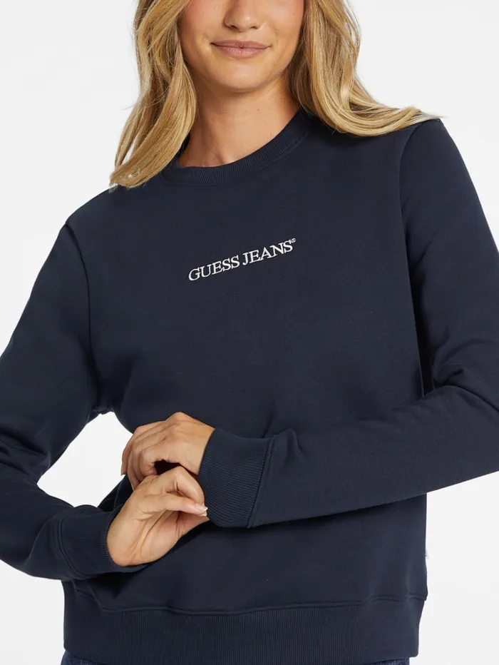 GUESS Hoodies and Sweaters Embroidered Logo Sweatshirt Green 8211 Women
