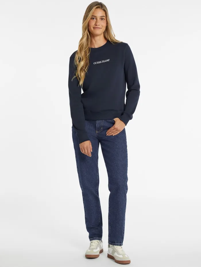 GUESS Hoodies and Sweaters Embroidered Logo Sweatshirt Green 8211 Women