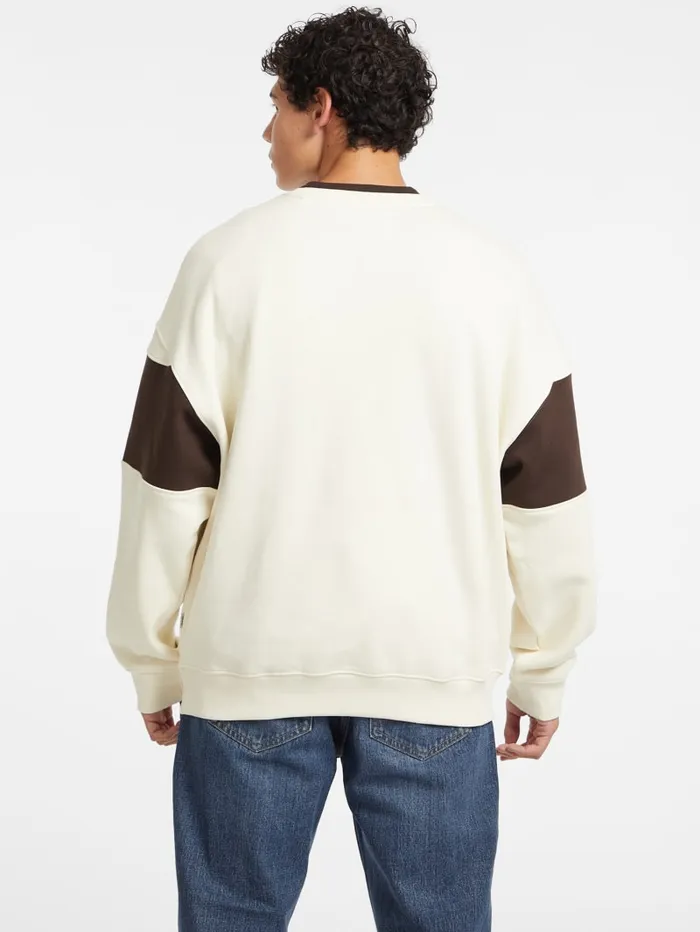 GUESS Hoodies and Sweaters Horizontal Stripe Crewneck Sweatshirt Black 8211 Men