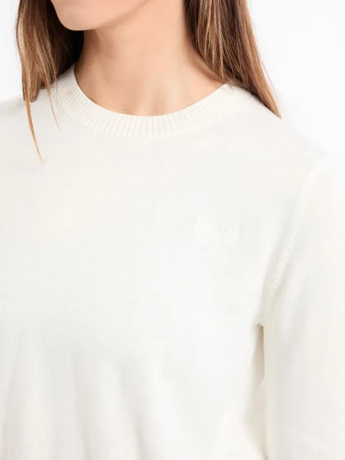 GUESS Hoodies and Sweaters Silk And WoolBlend Crew Logo Sweater Pink 8211 Women