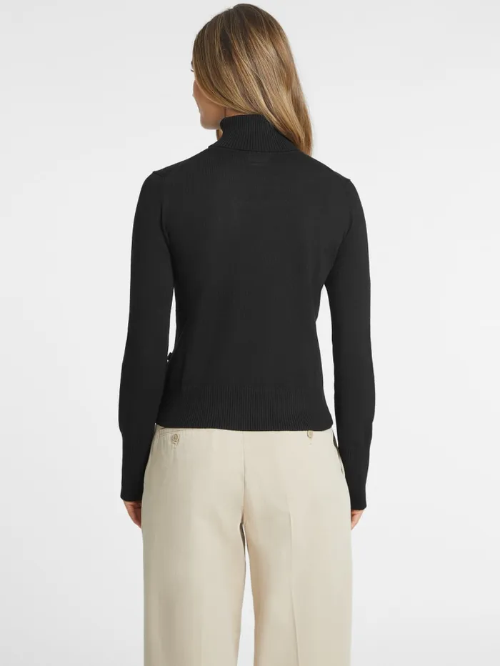 GUESS Hoodies and Sweaters Silk And WoolBlend Turtleneck Logo Sweater Pink 8211 Women