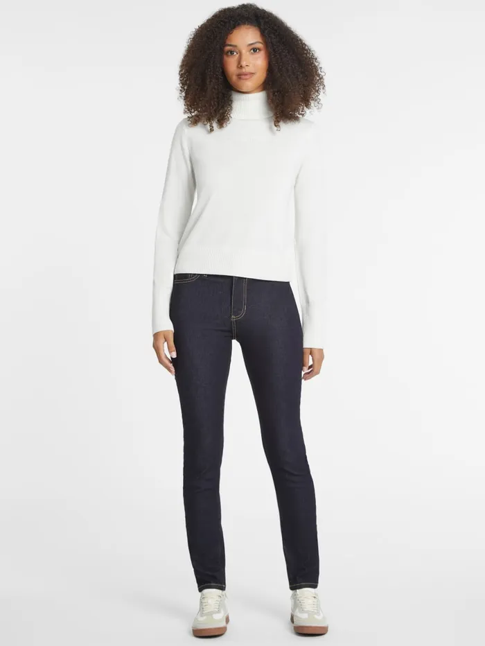 GUESS Hoodies and Sweaters Silk And WoolBlend Turtleneck Logo Sweater Pink 8211 Women