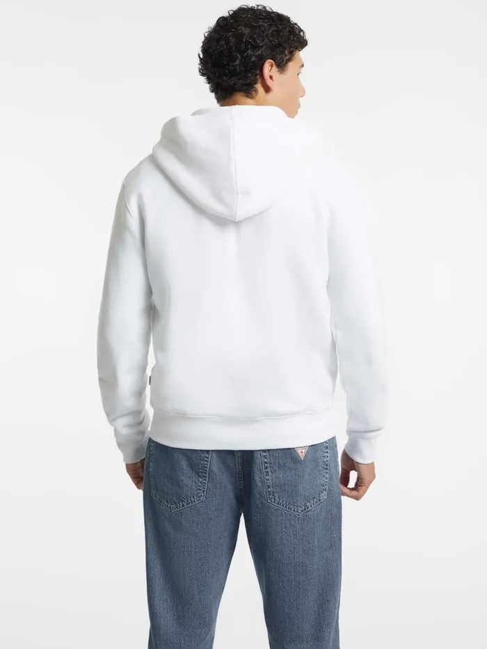 GUESS Hoodies and Sweaters Slim Mini Patch ZipUp Hoodie White 8211 Men