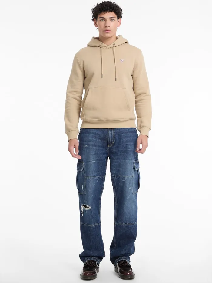 GUESS Hoodies and Sweaters Slim Mini Triangle Hoodie Black 8211 Men