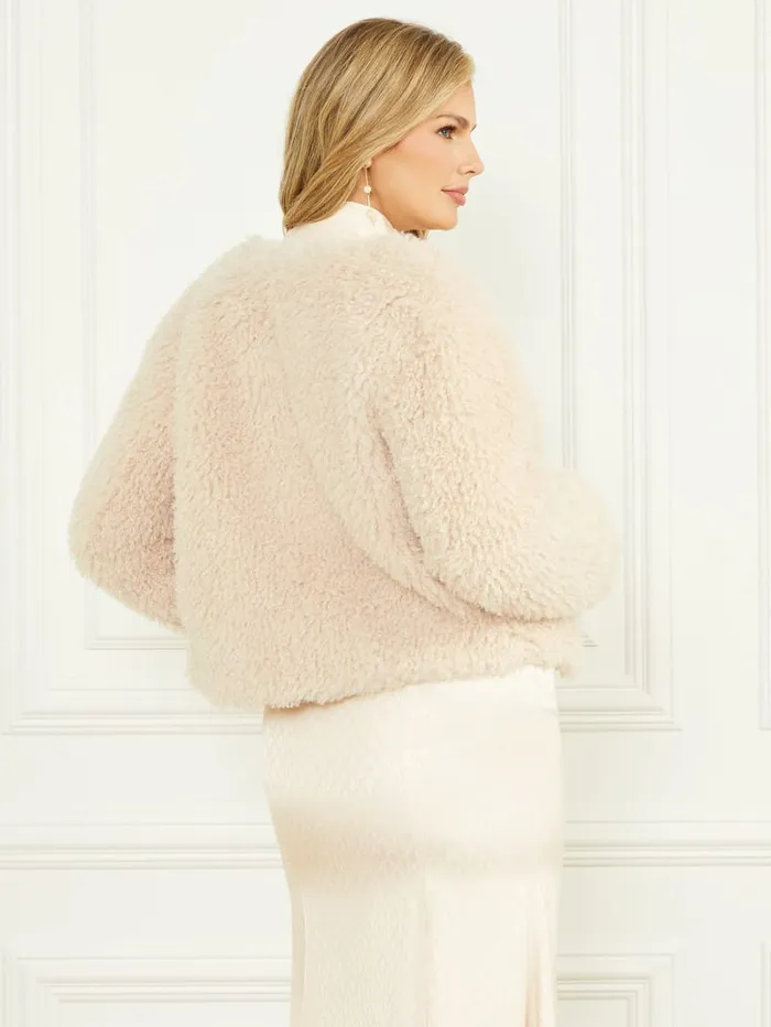 GUESS Jackets and Coats Chantal FauxFur Jacket Pink 8211 Women
