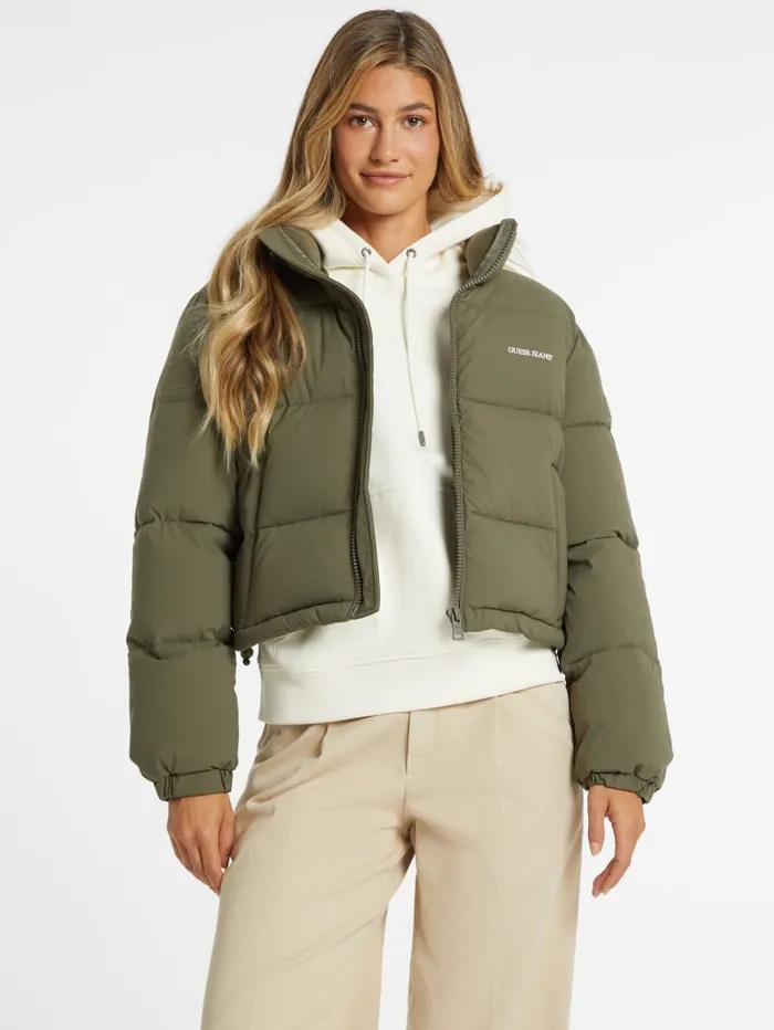 GUESS Jackets and Coats Crop Puffer Jacket Black 8211 Women