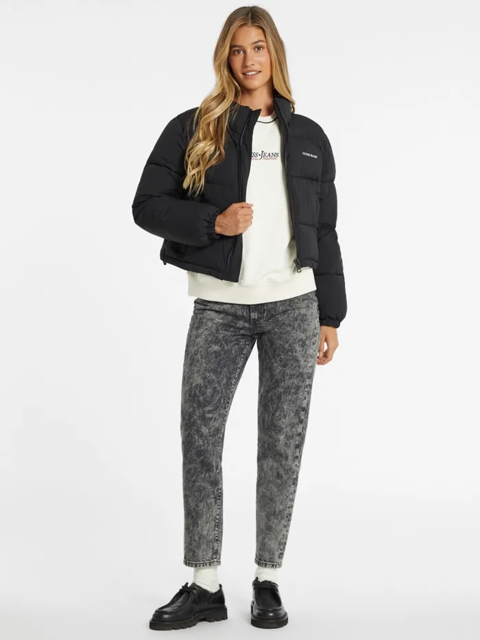 GUESS Jackets and Coats Crop Puffer Jacket Black 8211 Women