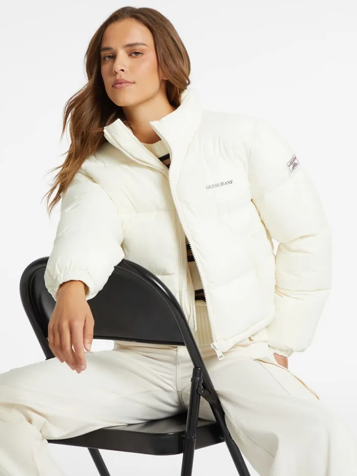 GUESS Jackets and Coats Crop Puffer Jacket Black 8211 Women
