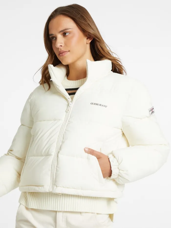 GUESS Jackets and Coats Crop Puffer Jacket Black 8211 Women