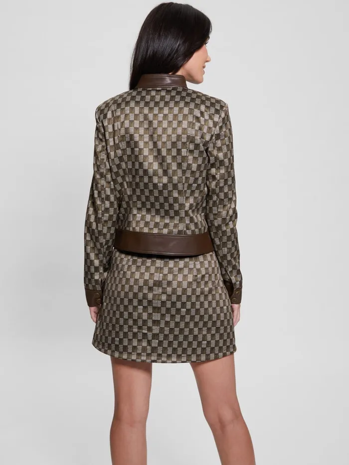 GUESS Jackets and Coats Eco Greta Moto Jacket Brown 8211 Women