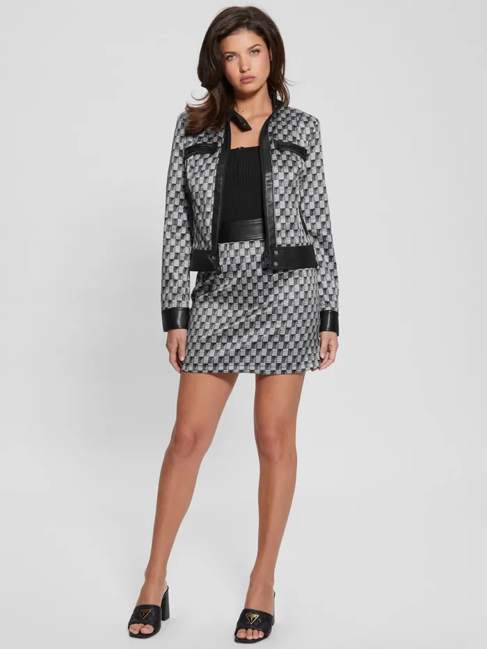 GUESS Jackets and Coats Eco Greta Moto Jacket Brown 8211 Women
