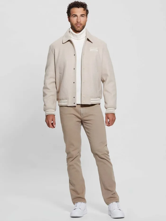 GUESS Jackets and Coats Eco Melton Flight Jacket Blue 8211 Men