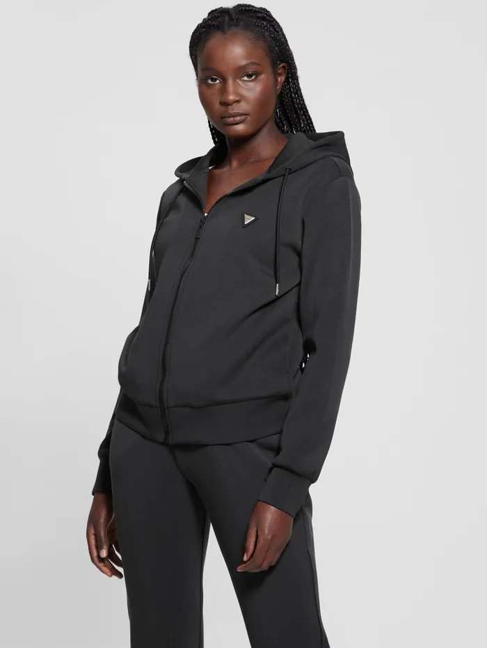 GUESS Jackets and Coats Eco Olympe FullZip Hoodie Sweatshirt White 8211 Women