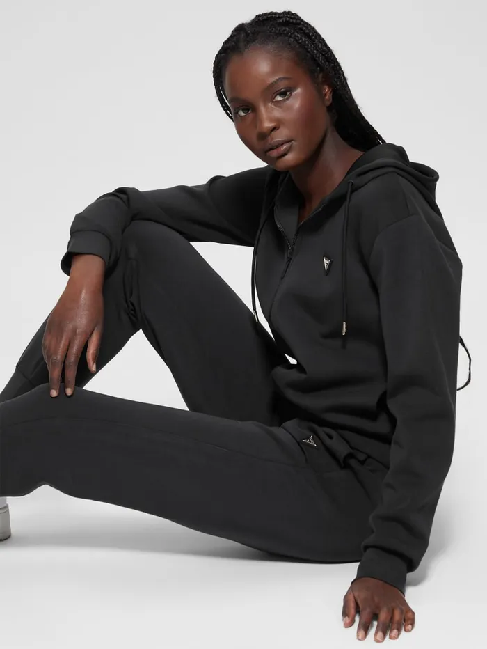 GUESS Jackets and Coats Eco Olympe FullZip Hoodie Sweatshirt White 8211 Women