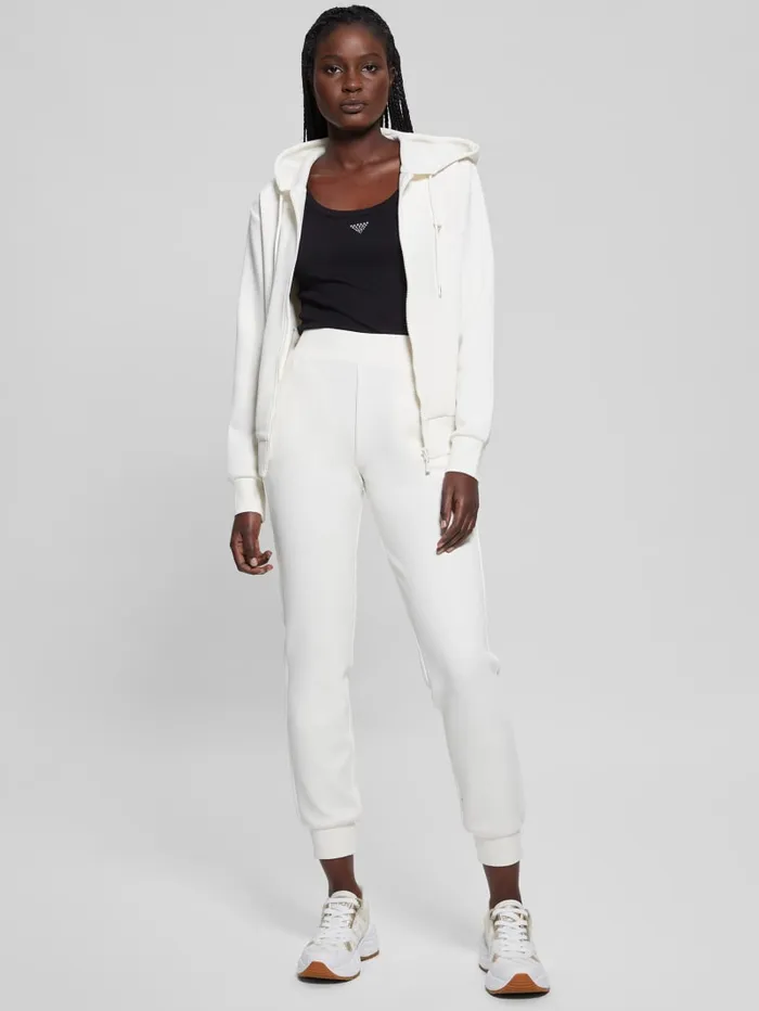 GUESS Jackets and Coats Eco Olympe FullZip Hoodie Sweatshirt White 8211 Women
