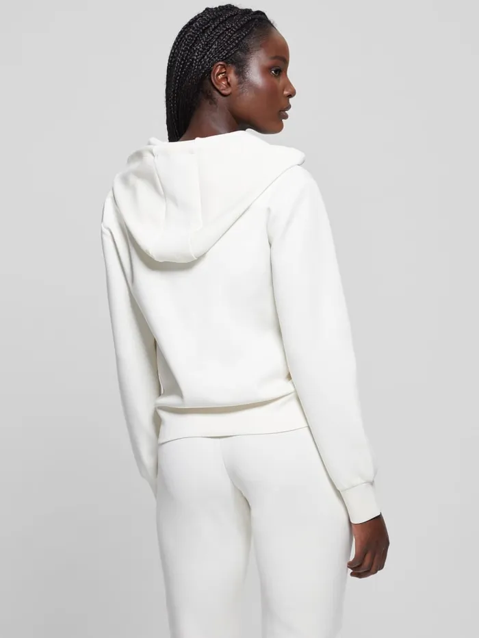 GUESS Jackets and Coats Eco Olympe FullZip Hoodie Sweatshirt White 8211 Women