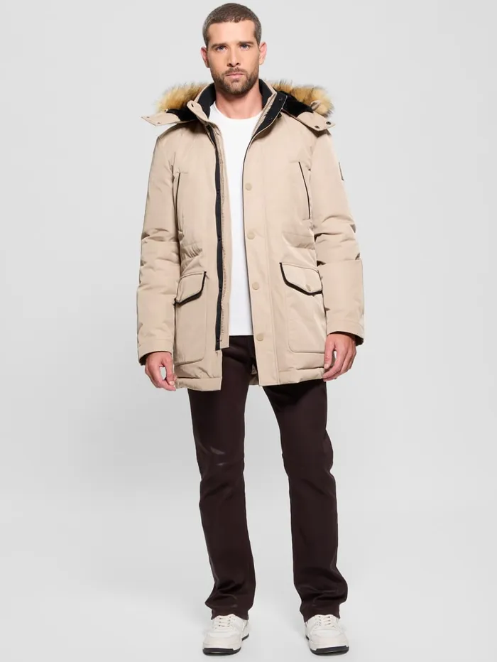 GUESS Jackets and Coats Eco Technical Parka Beige 8211 Men