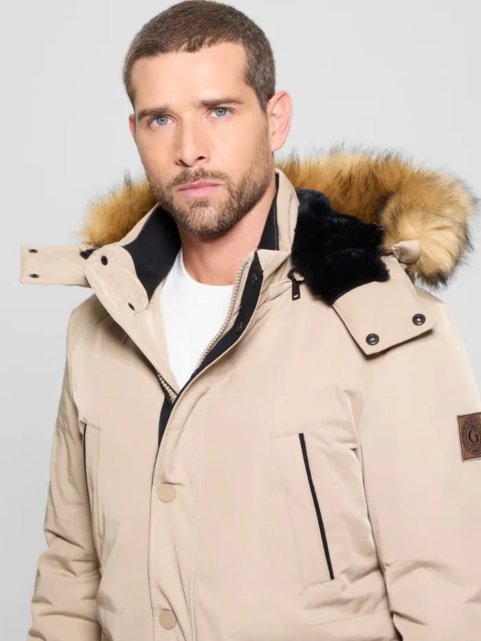 GUESS Jackets and Coats Eco Technical Parka Beige 8211 Men