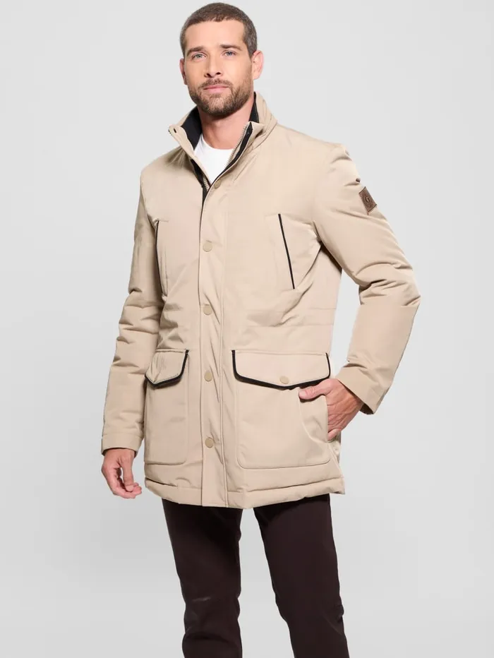 GUESS Jackets and Coats Eco Technical Parka Beige 8211 Men