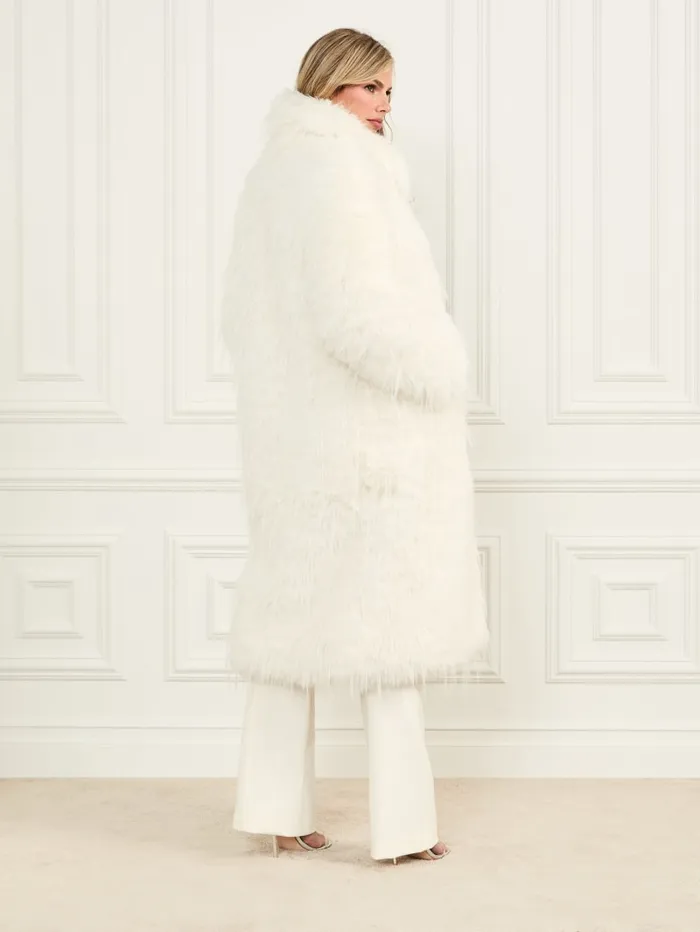 GUESS Jackets and Coats Serena FauxFur Coat Brown 8211 Women