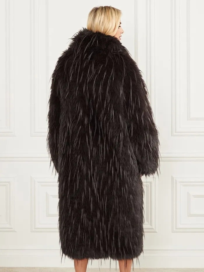 GUESS Jackets and Coats Serena FauxFur Coat Brown 8211 Women