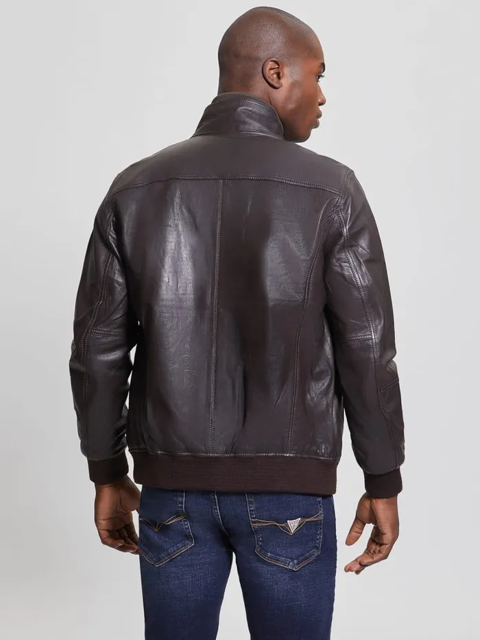 GUESS Jackets and Coats Soft Leather Jacket Black 8211 Men
