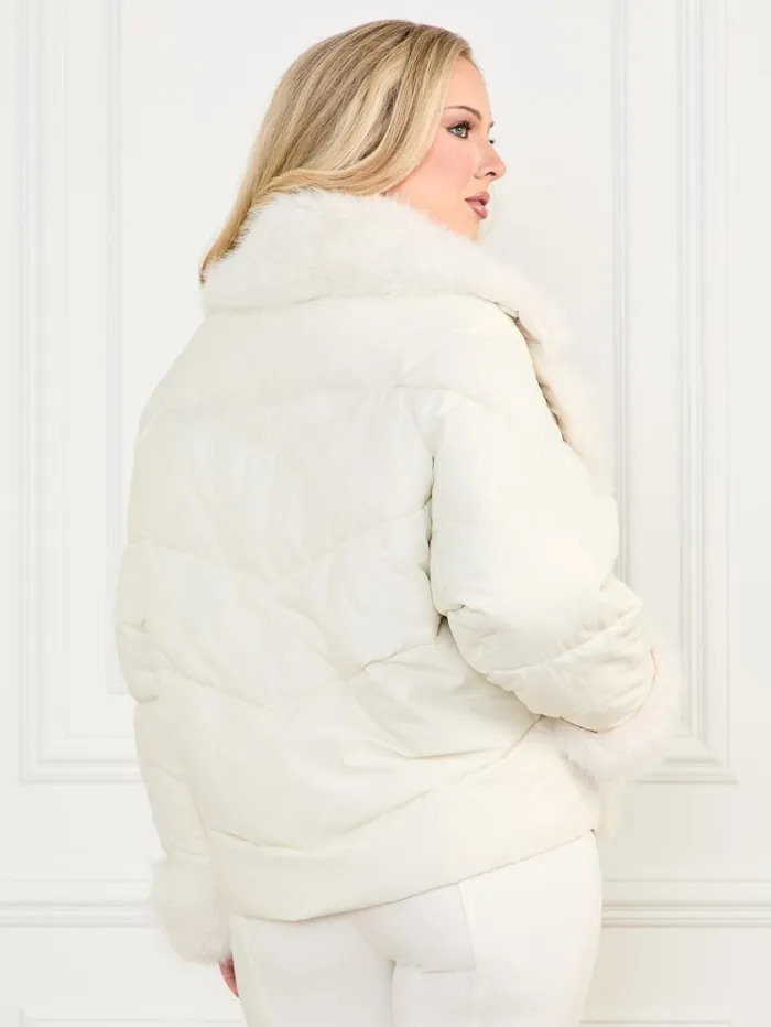 GUESS Jackets and Coats Zoe Puffer Jacket White 8211 Women