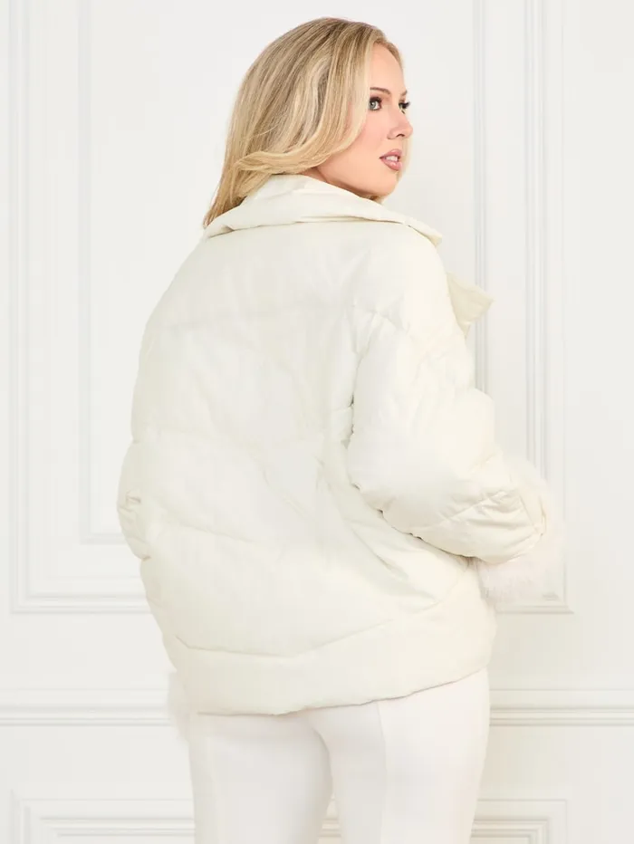 GUESS Jackets and Coats Zoe Puffer Jacket White 8211 Women